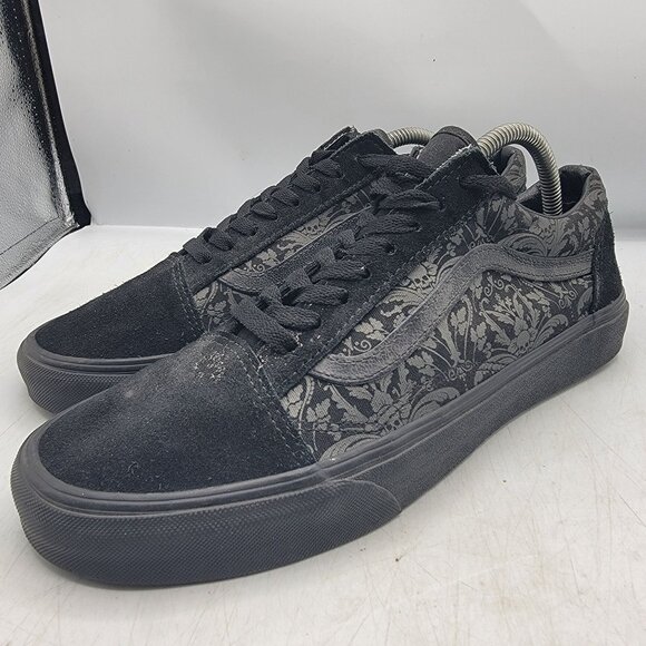 Vans Old Skool Skull Tapestry Mens 10 Black Raven Skate Shoes Casual Athletic - Picture 4 of 13
